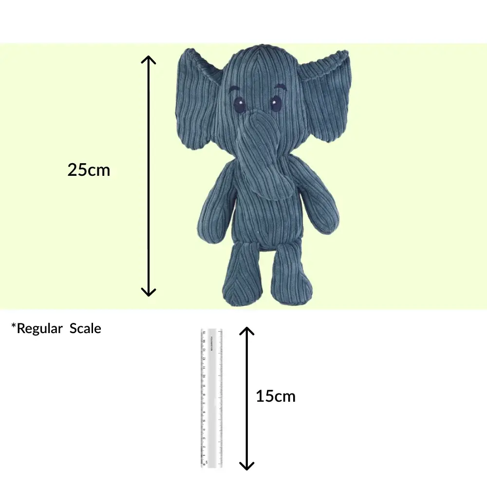 Pawpourri Elephant Plush Toy for Dogs (Blue)