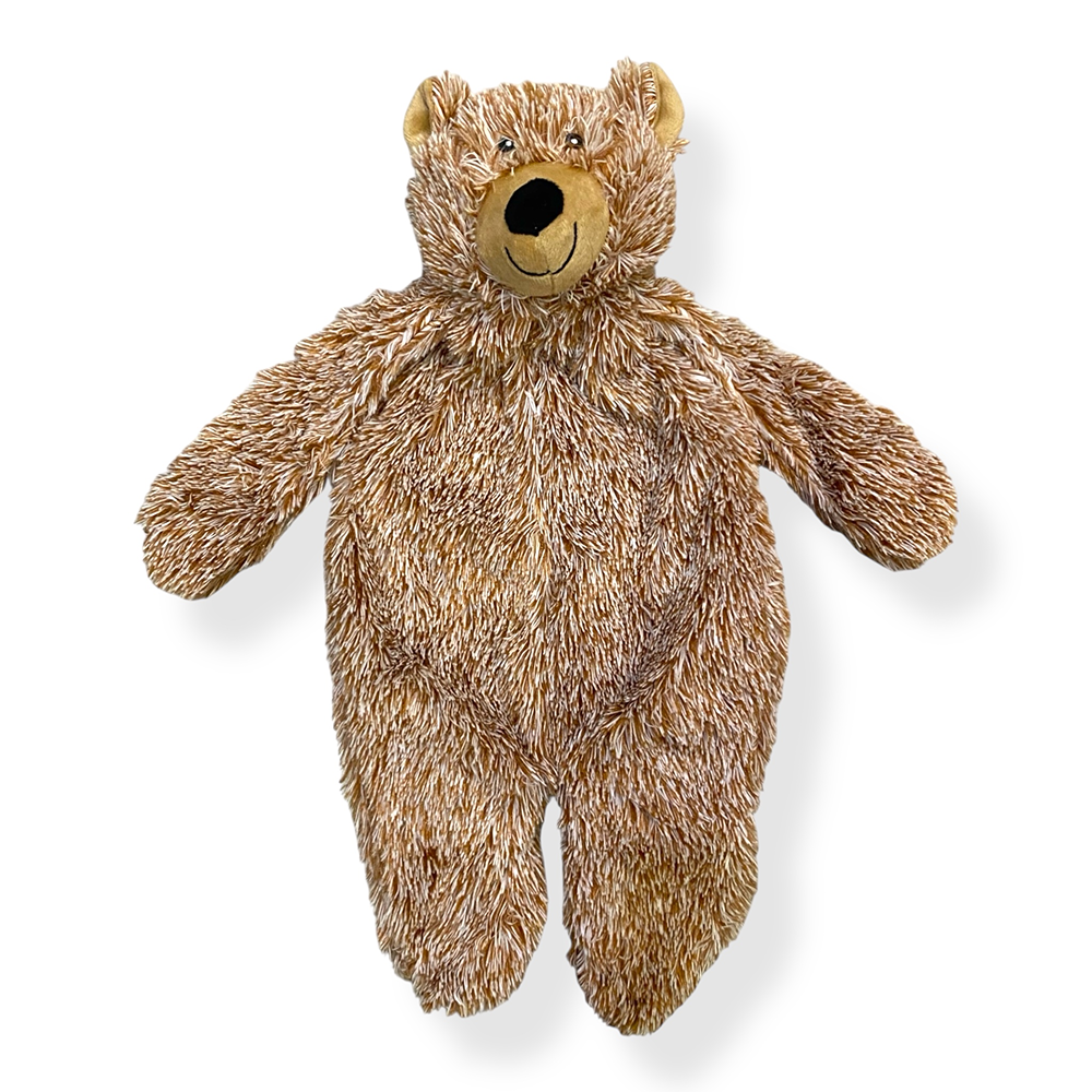 Talking Dog Club Teddy Bear Plush Crinkle Toy for Dogs (Brown)