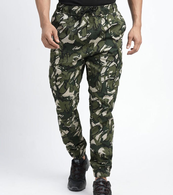 Mens Regular Fit Camo Cargo Jogger