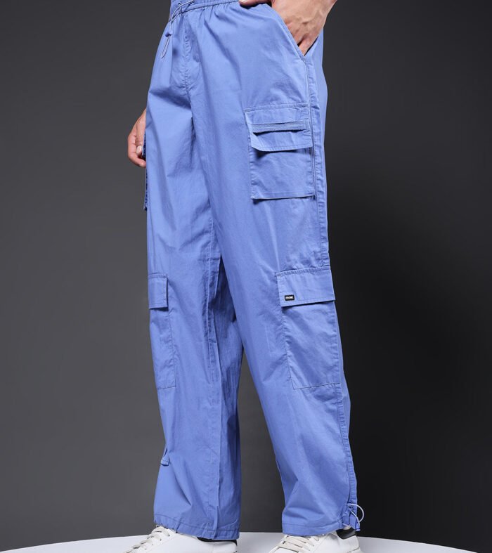 Parachute Pants For Men - Denim Blue