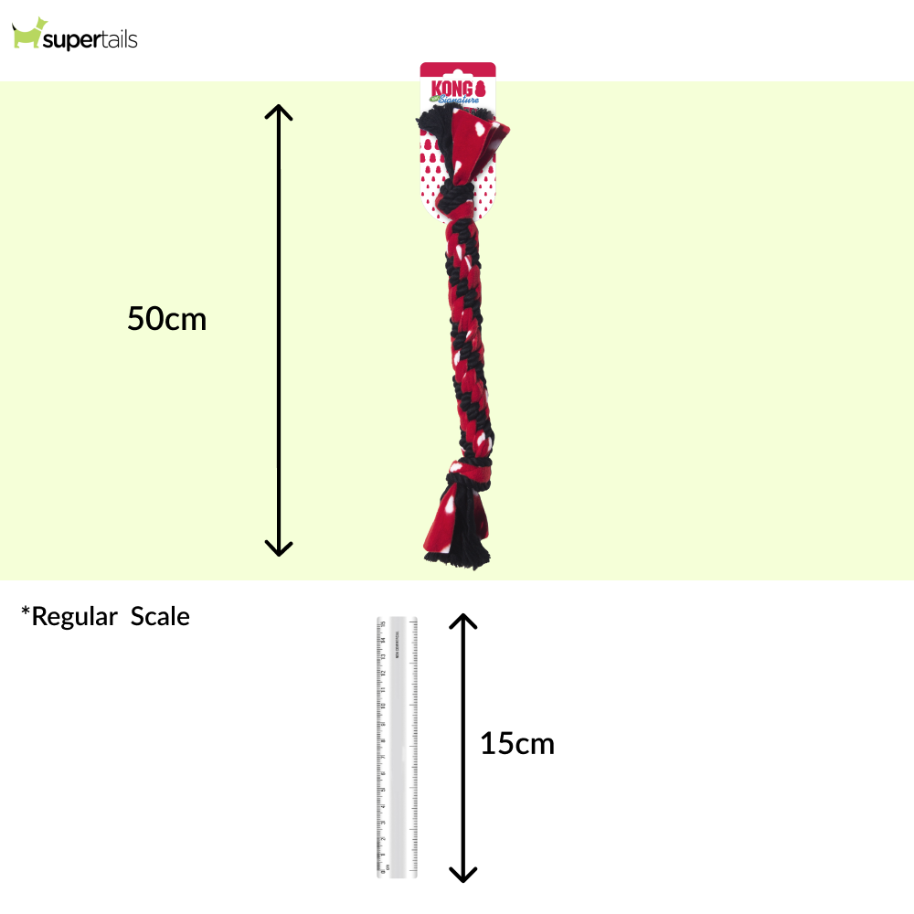 Kong Signature Rope Dual Knot Toy for Dogs (Red & Black)