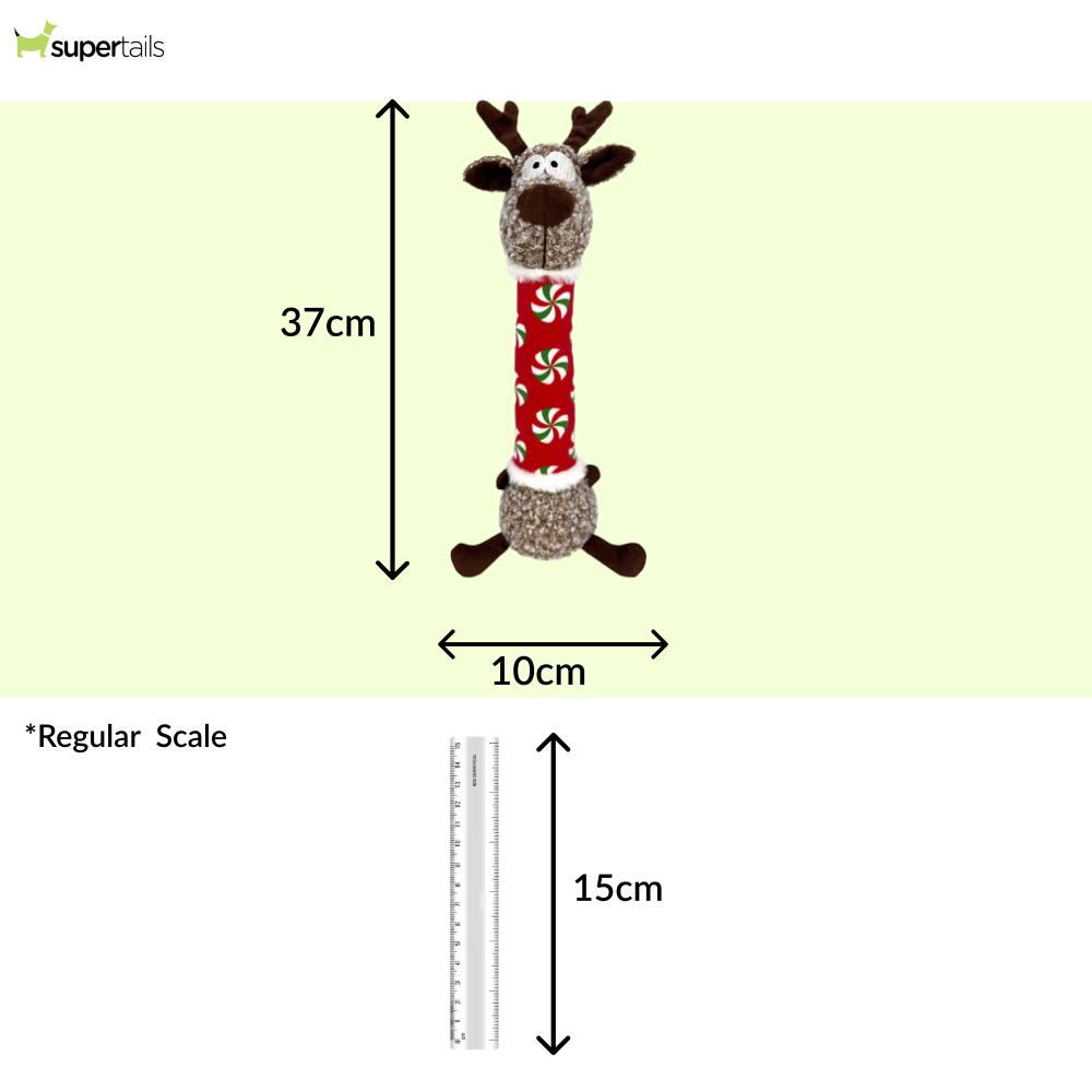 Kong Shakers Luvs Reindeer Toy for Dogs (Red & Green)