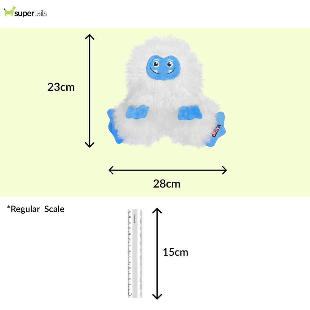 Kong Frizzles Yeti Toy for Dogs (White)