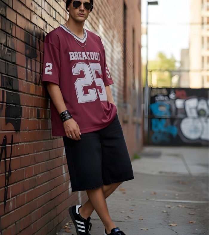 Men Oversized Varsity T-Shirt