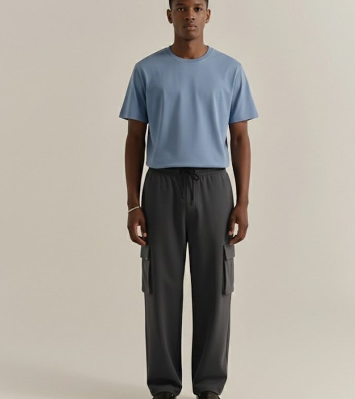 Men Premium Terry Cargo Pants