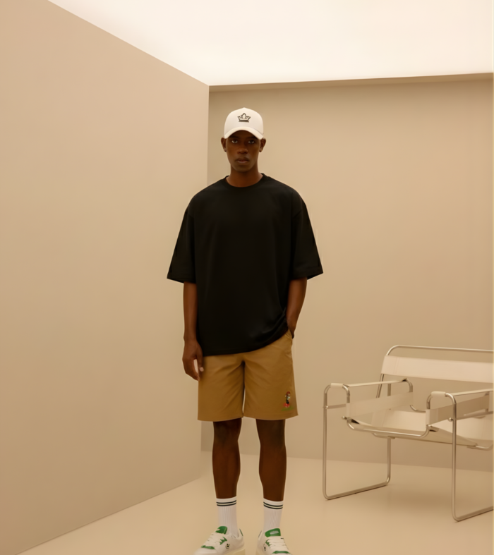 Solid Men Oversized T-Shirt - Black