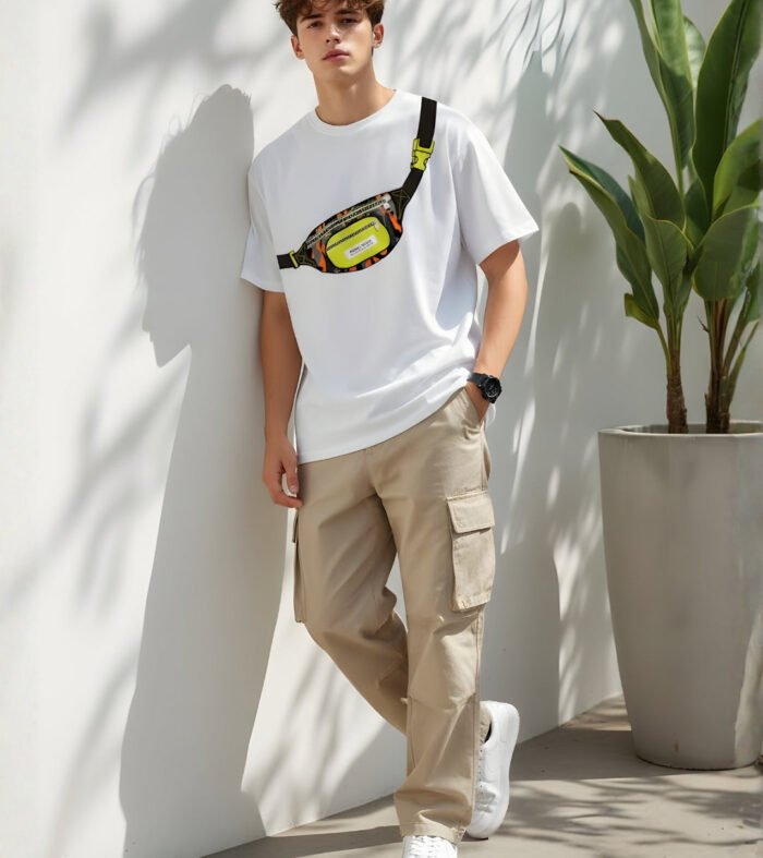PRONK BAG Men Printed Oversized T-Shirt