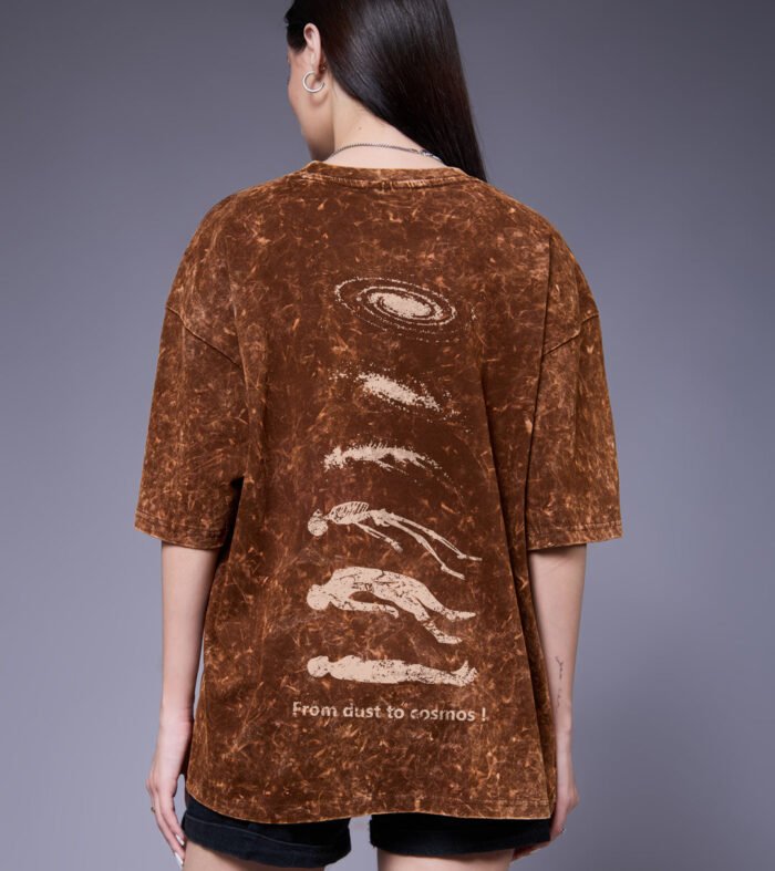 Evolve Women Retro Wash Printed Oversized T-Shirt