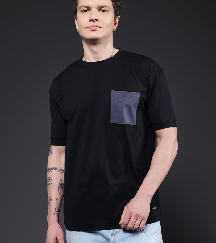 Hamo Men Oversized T-Shirt - Black