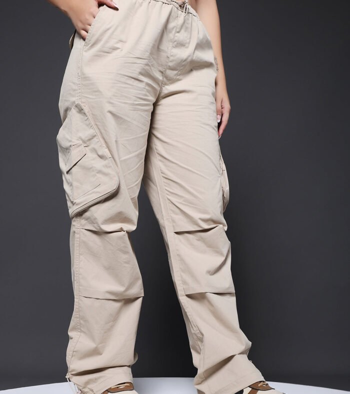 Parachute Pants For Women - Beige