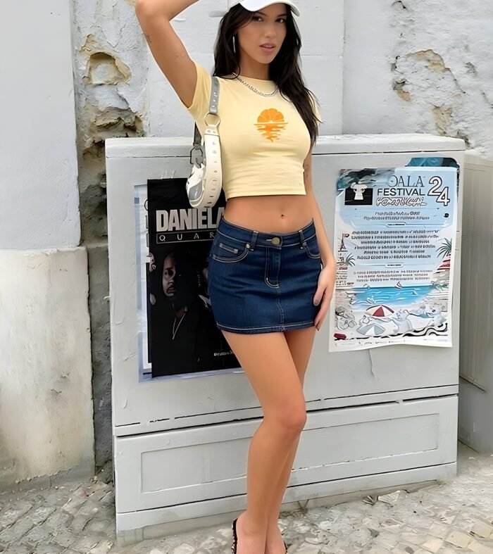 SUNSET SLICE THE BUTTERCUP TEE TOP