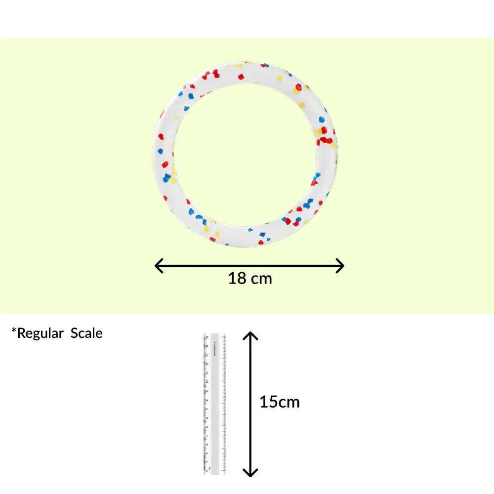 Talking Dog Club Bloom Ring Indestructible Heavy Chew Toy for Dogs (White)