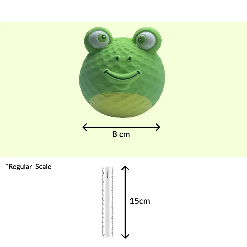 Talking Dog Club Bouncy Frog Squeaky Ball Toy for Dogs (Green)