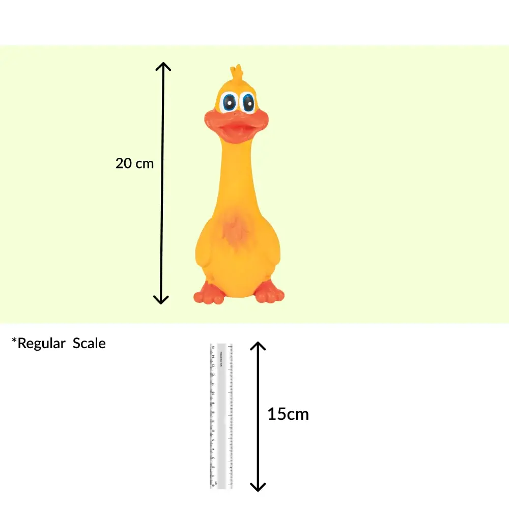 Trixie Duck Latex with Original Animal Sound Toy for Dogs (Yellow)