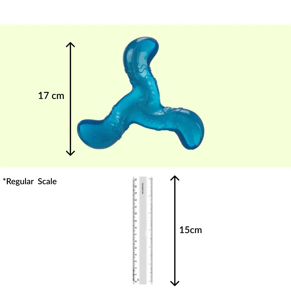 Trixie Triplex Bungee Boomerang Chew Toy for Dogs (Blue)