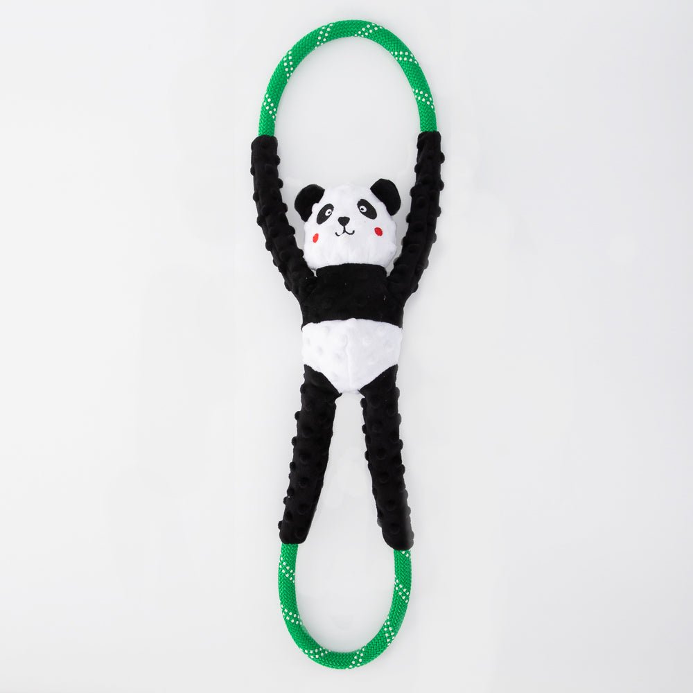 Zippy Paws RopeTugz Panda Plush Toy for Dogs
