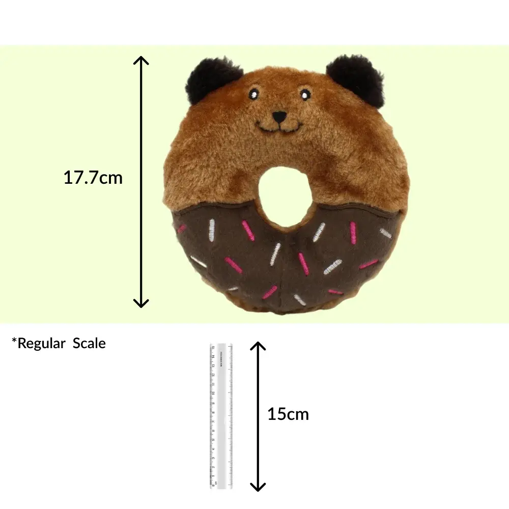 Zippy Paws Buddies Bear Donutz Plush Toy for Dogs