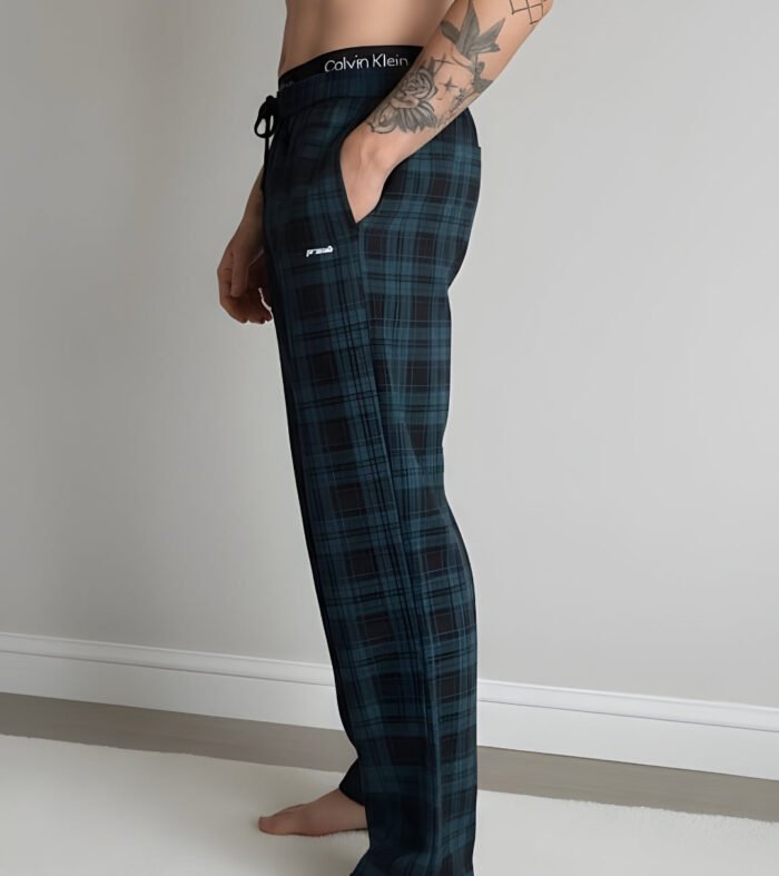 Men chequered lounge pants
