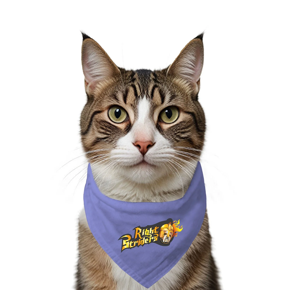 Ruse IPL Kolkata Right Striders Printed Bandana for Cats (Lavender) | Indian Pet League