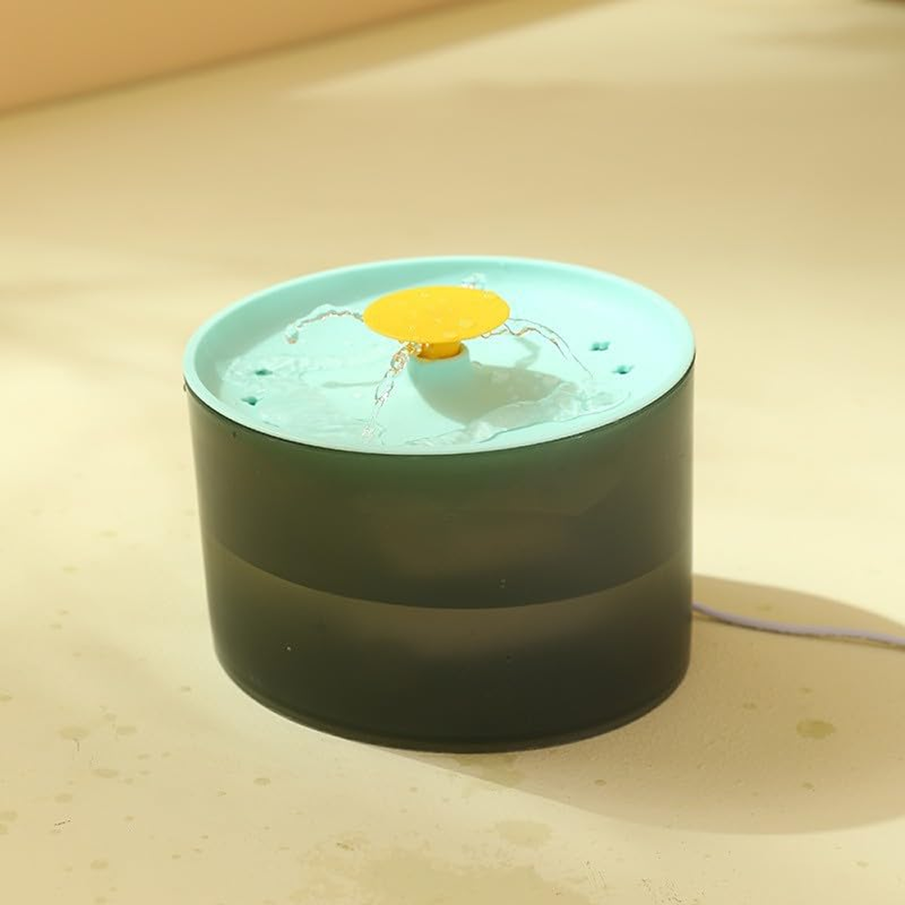 Pet Vogue Ultra Quiet Automatic Water Fountain with Filter for Cats and Dogs (Turquoise )