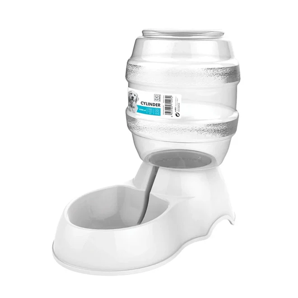 M Pets Cylinder Water Dispenser for Dogs (White)