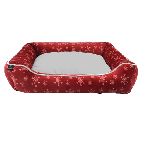 Pawpourri Christmas Cuddler Bed for Dogs (Red)