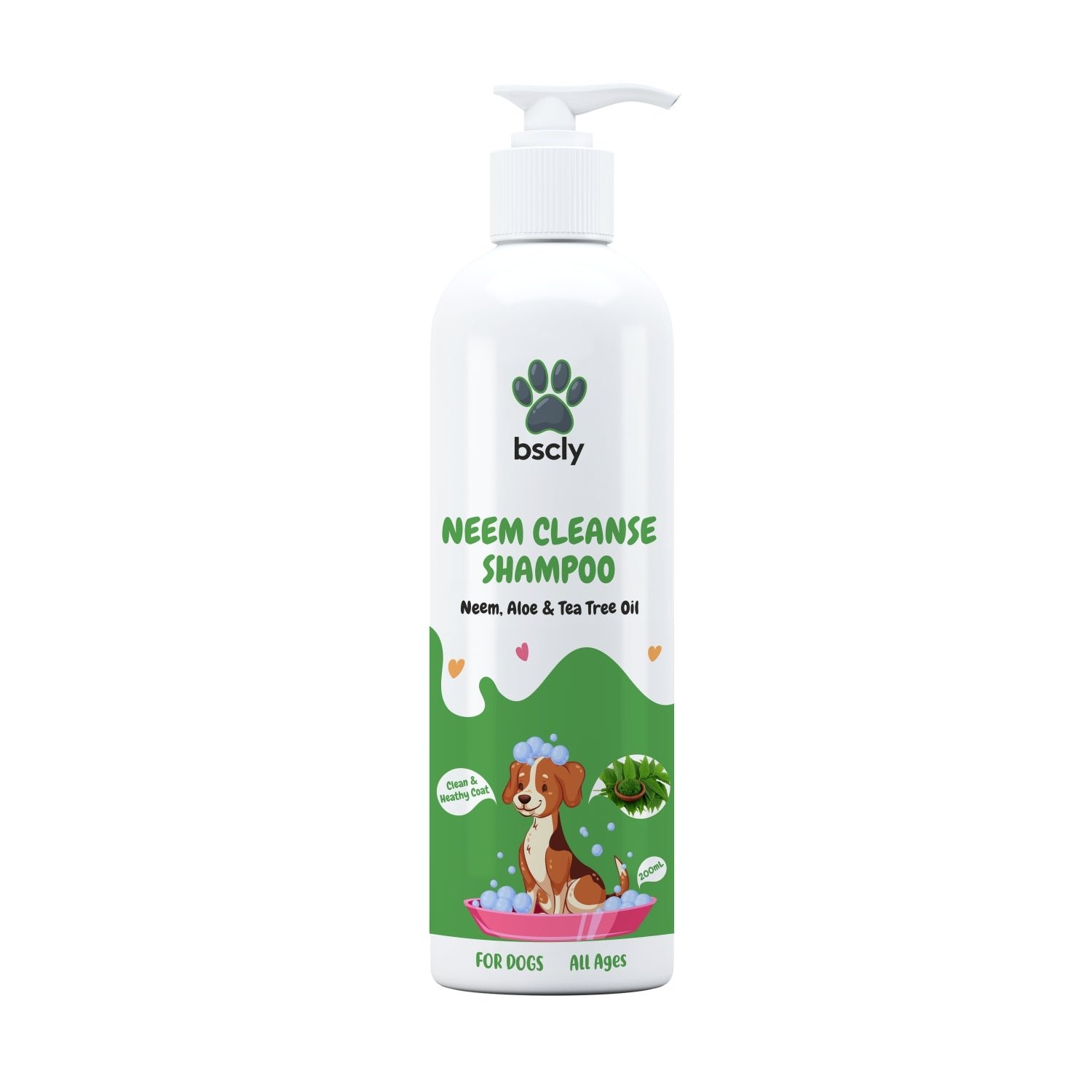 Bscly Neem Cleanse Herbal Shampoo for Cats & Dogs