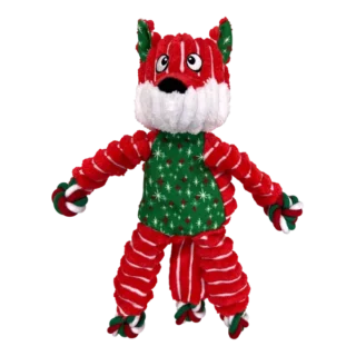 Kong Floppy Knots Fox Toy for Dogs (Red & Green)