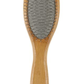 M PETS Bamboo Ball Pin Grooming Brush for Dogs and Cats (Brown)