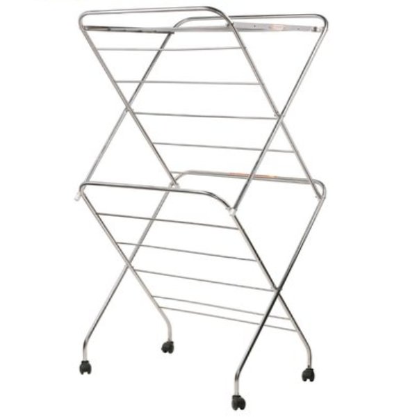 PHUKULI Stainless Steel 15 Rods, 1 year Guarntee,  Extra Large Foldable Clothes Drying Stand WHEELS
