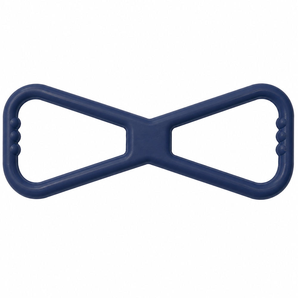 Talking Dog Club Sturdy Infinity Pull Natural Rubber Chew Toy for Dogs (Blue)