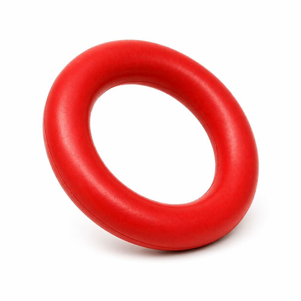 Talking Dog Club Ringa a Ring Natural Rubber Chew Toy for Dogs (Red)