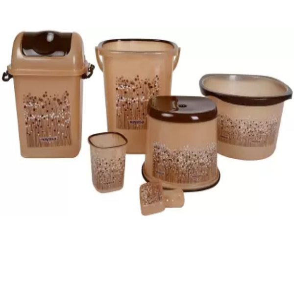 NAYASA deluxe funk 6 piece bathroom set 22 L Plastic Bucket