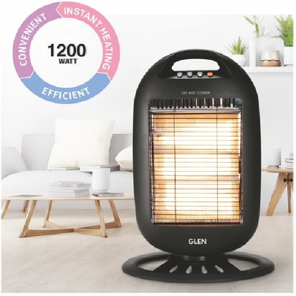 Glen 7017 Halozin Room Heater 3 rod 1200 watt swing 1 year warrenty