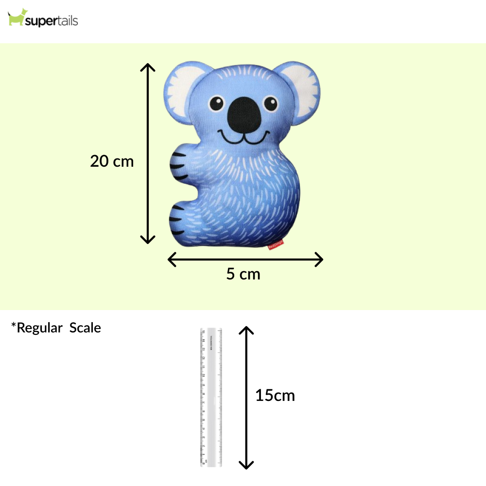 Red Dingo Durables Koala Fetch Toy For Dogs (Grey) - Image 2