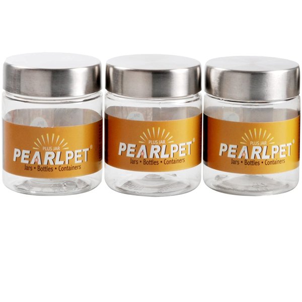 Pearlpet Containers Air Tight Steel Lid (500 ml) – Set of 6 pcs