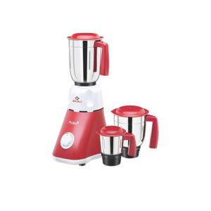 Bajaj Ruby 500-Watt Mixer Grinder with 3 Jars (White/Red) , 5 year warrenty