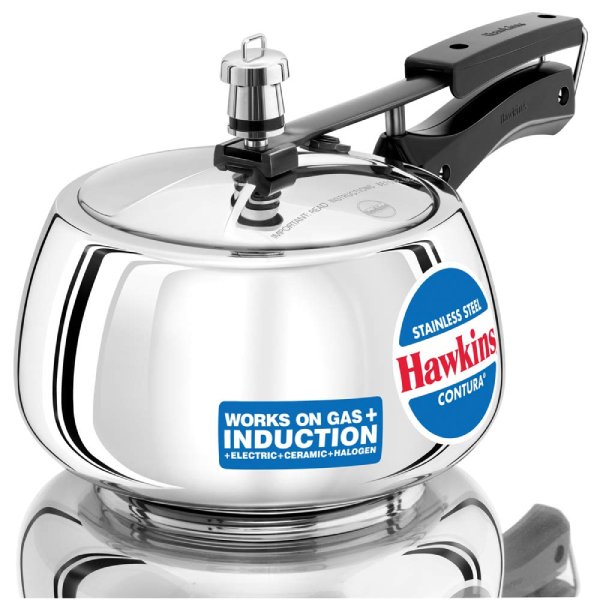 Hawkins 3 Litre,Stainless Steel Contura Induction Compatible Pressure Cooker, Silver (SSC30) , 5 year warrenty