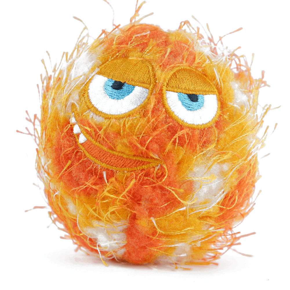 GiGwi Crazy Ball with Foam Rubber Ball and Squeaker Toy for Dogs (Orange)