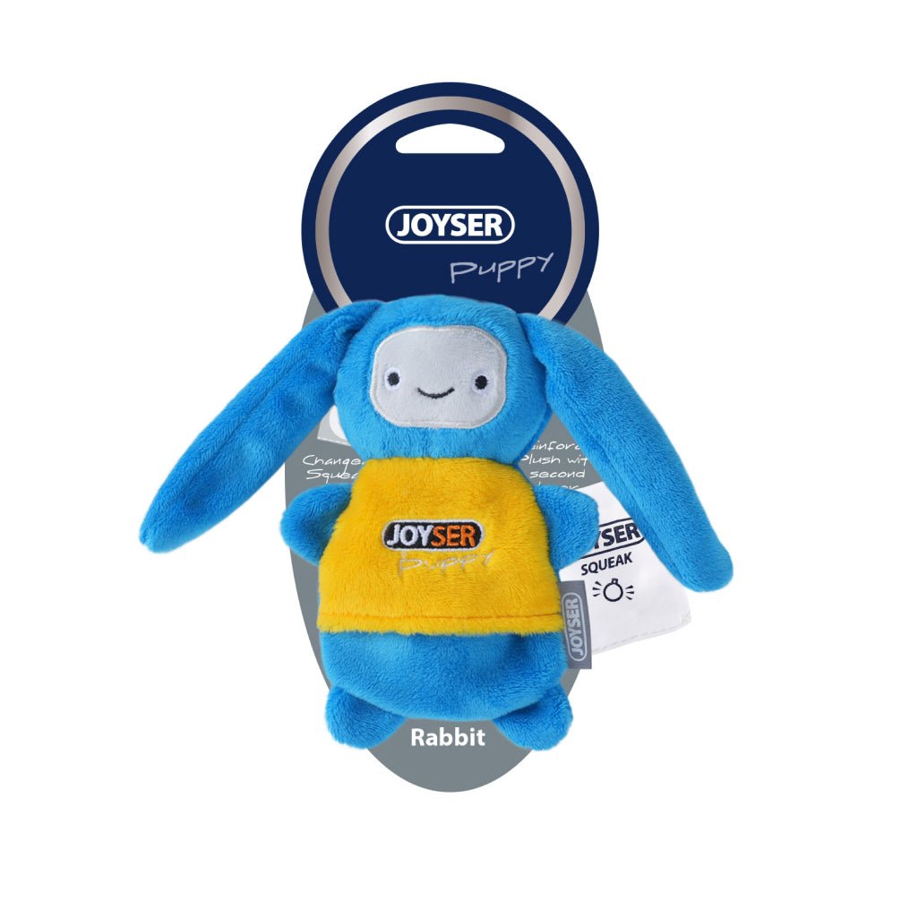 Joyser Puppy Rabbit Plush Toy for Dogs (Blue/Yellow) - Image 2